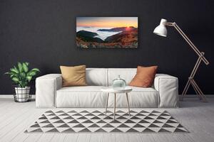 Obraz Canvas Hory mraky slnko krajina 100x50 cm