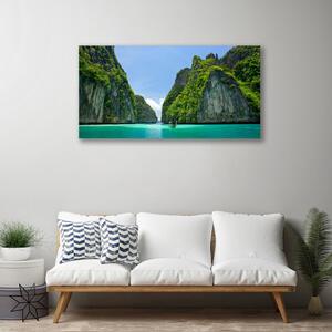 Obraz Canvas Hora voda záliv krajina 100x50 cm