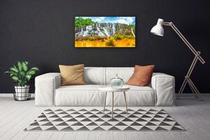 Obraz Canvas Vodopád stromy príroda 100x50 cm