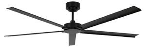Stropný ventilátor Monza, čierny, Ø 152 cm, IP55 – Beacon Beacon Lighting, Monza, Čierna, Obývacia izba, Hliník, Moderný