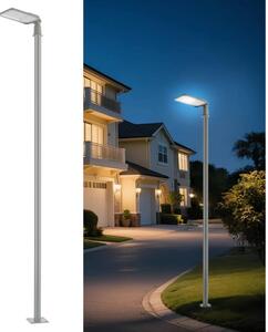 Brilagi-LED vonkajšie svietidlo so stĺpom a káblom 3 m URBANLIGHT LED/100W/230V sivé IP65