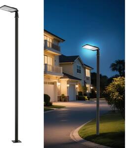 Brilagi-LED Vonkajšie svietidlo so stĺpom a 3 m káblom URBANLIGHT LED/100W/230V čierne IP65