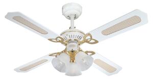 Ventilátor Princess Trio, biely, tichý, Ø 105 cm – Westinghouse Westinghouse, Princess Trio, Biela, Obývacia izba, Drevo