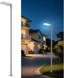 Brilagi-LED Vonkajšia lampa so stĺpom a 3 m káblom URBANLIGHT LED/200W/230V sivá IP65