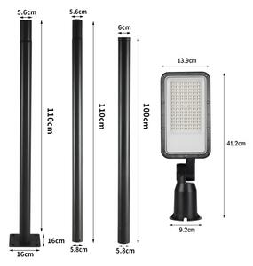 Brilagi -LED Vonkajšie svietidlo so stĺpom a káblom 3 m URBANLIGHT LED/50W/230V čierna IP65