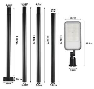 Brilagi-LED Vonkajšia lampa so stĺpom a kl. 4 m URBANLIGHT LED/100W/230V čierna IP65
