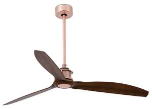 Stropný ventilátor Just Fan, Ø 128 cm, meď/orech FARO BARCELONA, Just Fan, Drevo, Obývacia izba, Plast, Moderný