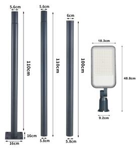 Brilagi-LED Vonkajšia lampa so stĺpom a kl. 3 m URBANLIGHT LED/100W/230V antracit IP65