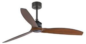Stropný ventilátor Just Fan M, Ø 128 cm, čierny/tmavé drevo FARO BARCELONA, Just Fan M, Čierna, Obývacia izba, Kov