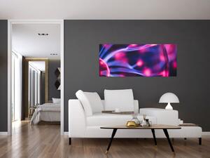 Abstraktný fialový obraz (120x50 cm)