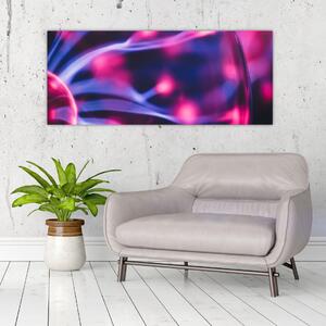 Abstraktný fialový obraz (120x50 cm)