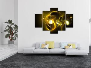 Abstraktný obraz žltých gulí (150x105 cm)