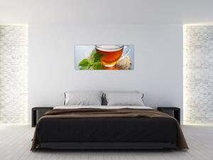 Obraz šálky s čajom (120x50 cm)