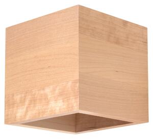 Nástenné svietidlo Quad, 1x drevené tienidlo