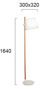 Stojacia lampa VIANA 1xE27/60W/230V biela/hnedá