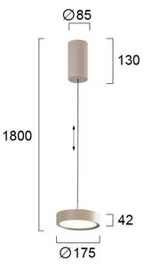 LED luster na lanku DENVER LED/21W/230V béžový