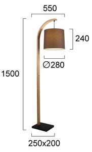 Stojacia lampa HANA 1xE27/40W/230V hnedá