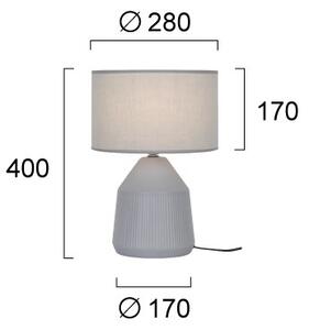 Stolná lampa DOLLY 1xE27/25W/230V sivá