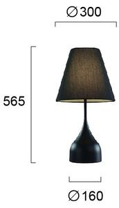 Stolná lampa MATINA 1xE27/40W/230V čierna