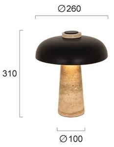 Stolná lampa LORA 3xG9/40W/230V čierna/béžová
