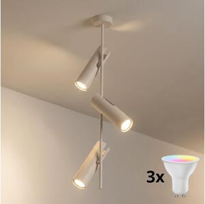 Brilagi - LED RGBW stmievateľný luster na tyči BRANCH 3xGU10/6,5W/230V béžový