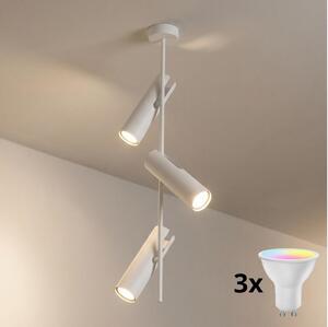 Brilagi - LED RGBW Stmievateľný luster na tyči BRANCH 3xGU10/6,5W/230V biela