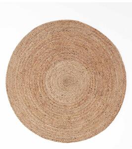 Okrúhly jutový koberec béžová pr. 120 cm
