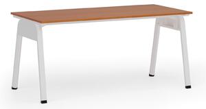 Kancelársky stôl PRIMO GAMMA, 1600 x 800 mm, biela podnož, čerešňa
