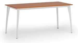Rokovací stôl PRIMO OMEGA, 1600 x 800 mm, biela podnož, čerešňa