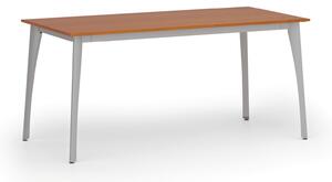 Rokovací stôl PRIMO OMEGA, 1600 x 800 mm, sivá podnož, čerešňa