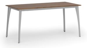 Rokovací stôl PRIMO OMEGA, 1600 x 800 mm, sivá podnož, orech