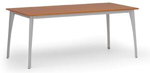 Rokovací stôl PRIMO OMEGA, 1800 x 900 mm, sivá podnož, čerešňa