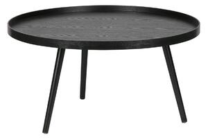 MUZZA Odkladací stolík mesa xl ø 78 x 39 cm čierny