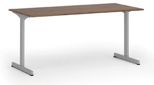 Kancelársky stôl PRIMO BETA, 1600 x 800 mm, sivá podnož, orech
