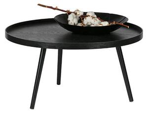 MUZZA Odkladací stolík mesa xl ø 78 x 39 cm čierny