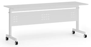 Mobilný stôl PRIMO MOBI, 1800 x 600 mm, biela podnož, biela