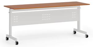 Mobilný stôl PRIMO MOBI, 1800 x 600 mm, biela podnož, čerešňa
