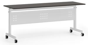 Mobilný stôl PRIMO MOBI, 1800 x 600 mm, biela podnož, wenge
