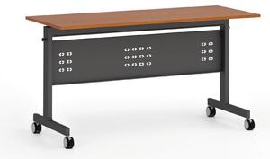 Mobilný stôl PRIMO MOBI, 1400 x 600 mm, čierna podnož, čerešňa