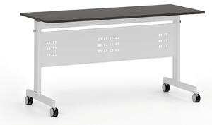 Mobilný stôl PRIMO MOBI, 1400 x 600 mm, biela podnož, wenge