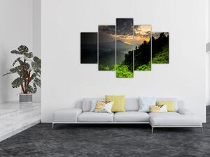 Obraz - zelená horská krajina (150x105 cm)