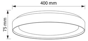 Brilagi - LED stmievateľné stropné svietidlo WALDO LED/48W/230V priemer 40 cm biela/strieborná s diaľkovým ovládaním