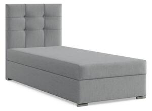 Čalúnená posteľ ELDA 90x200 cm s pružinovým matracom Sivá I
