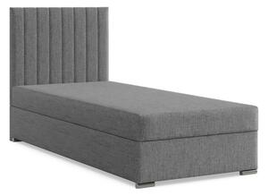 Čalúnená posteľ AGEN 90x200 cm s pružinovým matracom Sivá