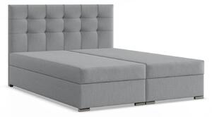 Čalúnená posteľ ELDA 140x200 cm s pružinovým matracom Sivá I