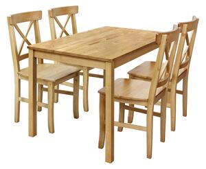Jedálenský stôl 8848A antik + 4 stoličky 867A antik