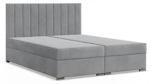 Čalúnená posteľ AGEN 140x200 cm s pružinovým matracom Sivá III