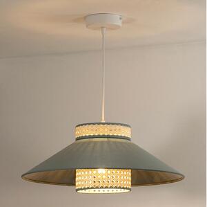 Duolla - Luster na lanku RIO RATTAN 1xE27/15W/230V pr. 45 cm zelená/ratan