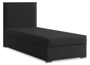 Čalúnená posteľ ZONZA 90x200 cm s pružinovým matracom Čierna