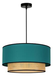 Duolla - Luster na lanku BOHO 1xE27/15W/230V pr. 45 cm tyrkysová/ratan